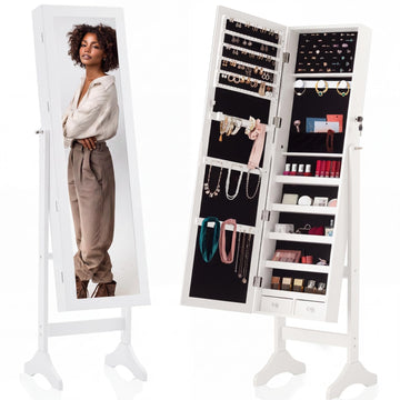 Jewelry Armoire Cabinet, Jewelry Organizer, Freestanding