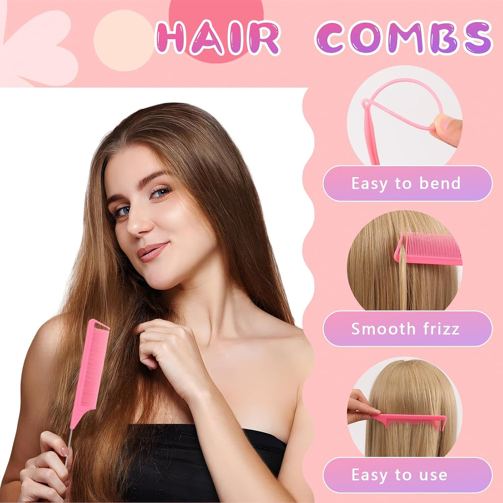 Hair Ties, Hair Accessories for Girls, 1350P Hair Ties with 72P Hair Clips