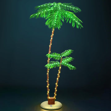6ft Lighted Palm Tree LED Artificial Tropical Indoor/Outdoor