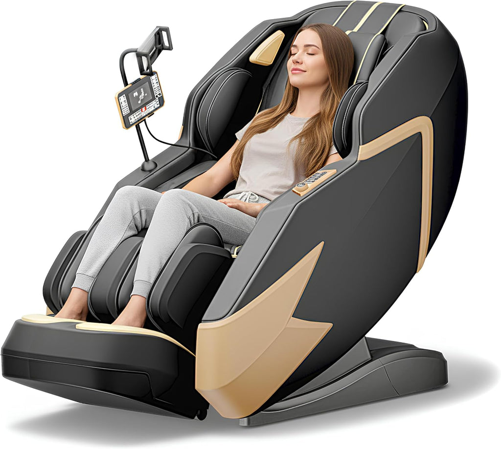 Massage Chair Full Body, Zero Gravity Extended Dual SL-Track Massage Recliner with 4D Mechanical Arms, Full Body