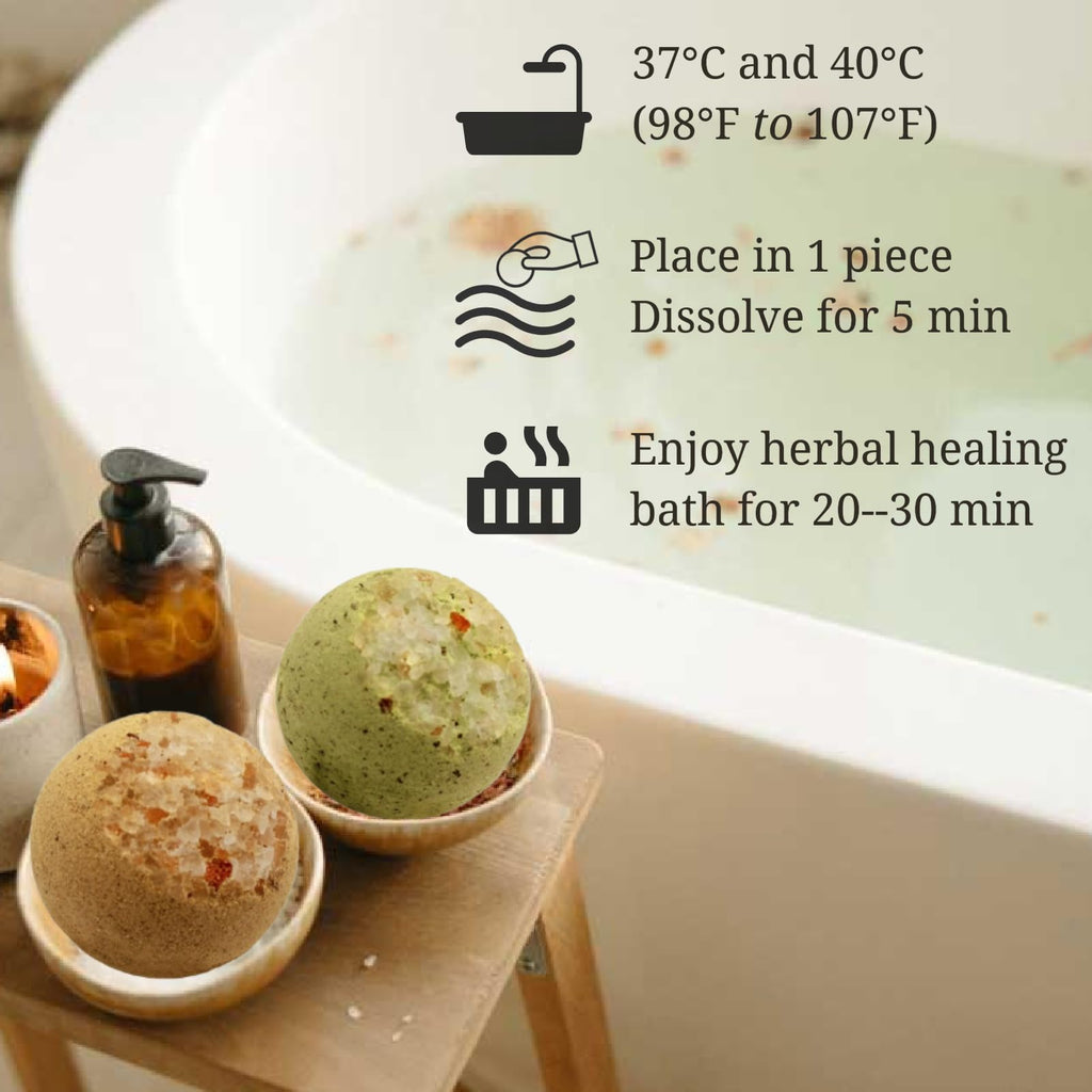 CheezhengHimalaya Bath Bombs, Tibetan Herbal Formula, 6-Count Gift Pack