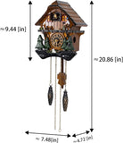 Cuckoo Clock, Black Forest Style Wooden Pendulum Quartz Wall Clock, Volume Control, Night Silent, Gift Package, Professional Service
