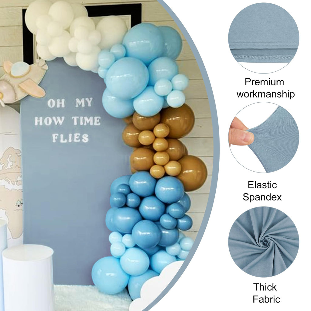 Set of 2 Wedding Arch Stand Cover Round Top Spandex Fitted Arch Cover for Baptism Birthday Party Baby Shower Wedding