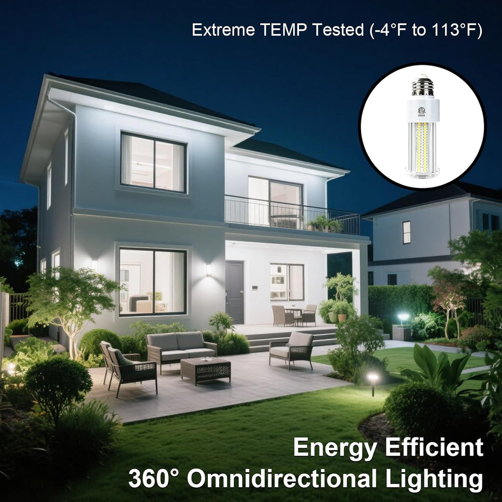 NS 2 Pack 300W Equivalent LED Corn Light Bulb 5000 Lumen 3000K 40W Large Area Warm White E26/E27 Medium Base