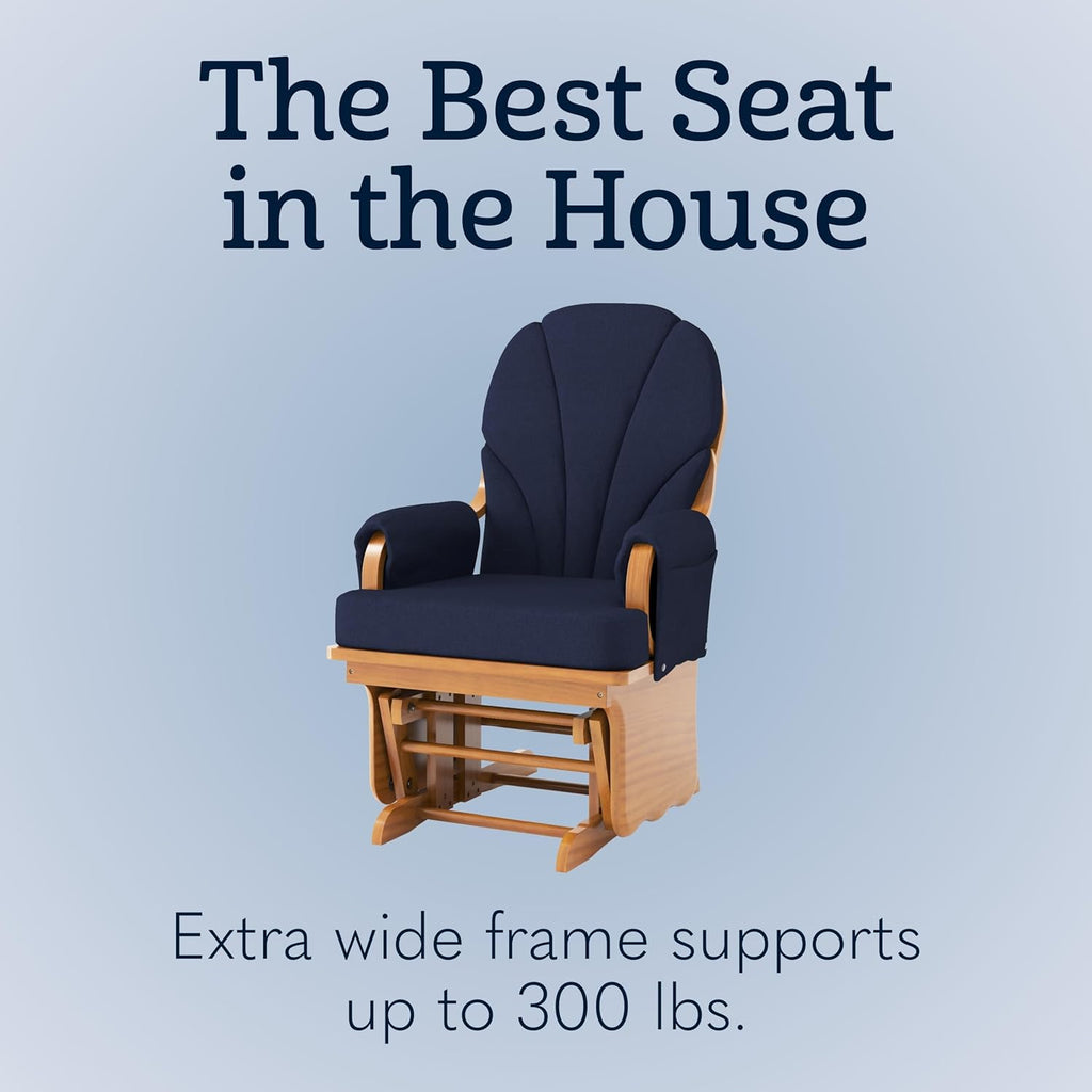 Wood Base Glider Rocker - Baby Feeding and Rocking Chair , Daycare Environment - Nursery Rocking Chairs with