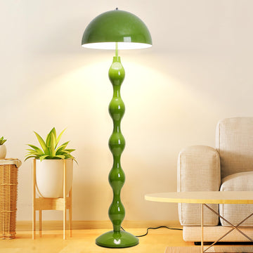 Unique Floor Lamp Creative Green Mushroom Lamp Standing Lamp with 45CM Wide Iron Shade and Foot Switch Modern Floor