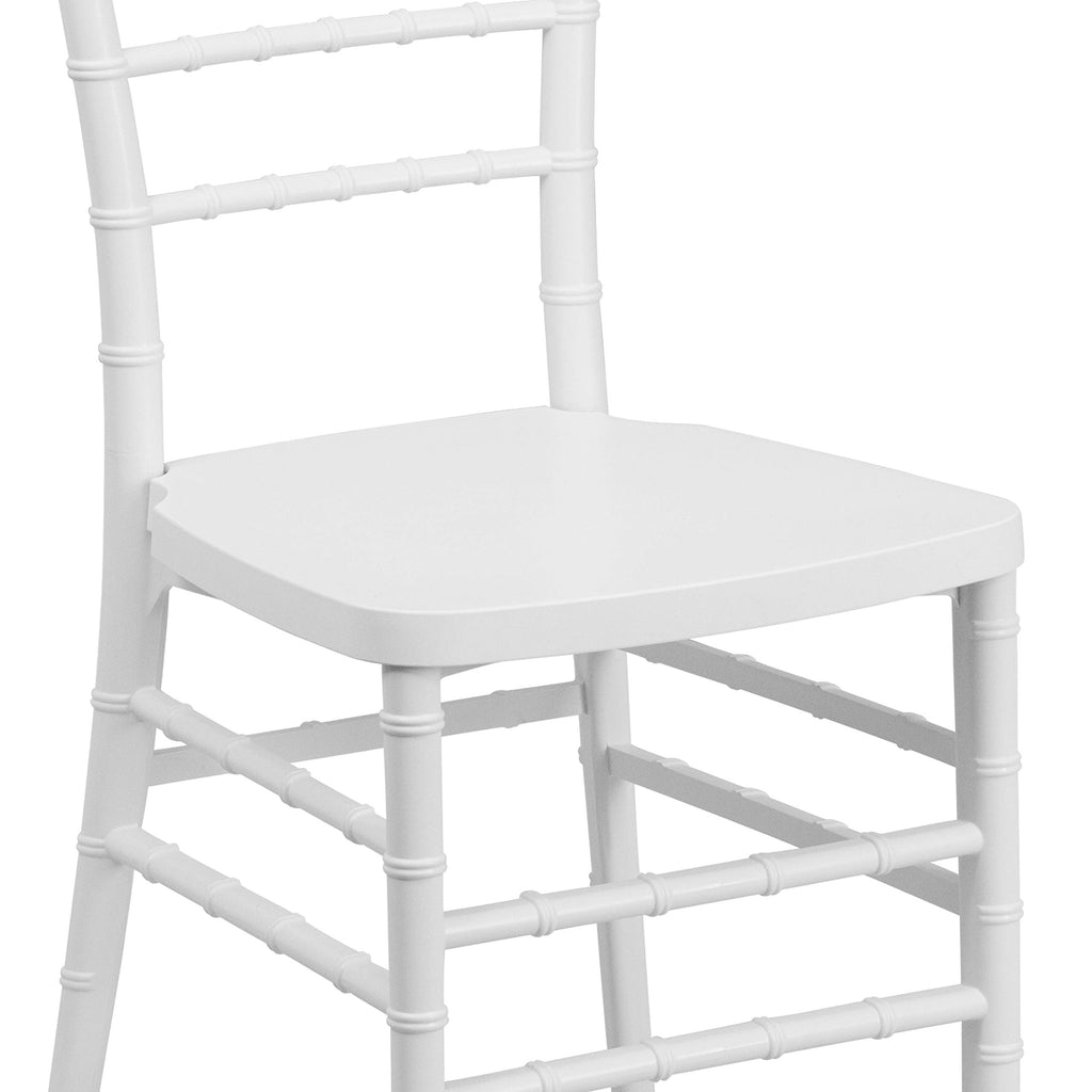 White Resin Ballroom Chair, 2-Pack