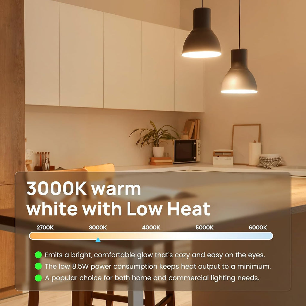 A19 LED Light Bulbs Dimmable, 60W Equivalent, 3000K, 5 Packs