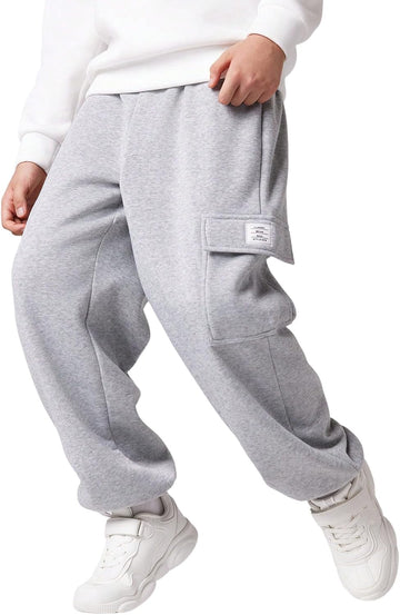 Boy's Straight Cargo Pants Baggy Sweatpants Casual Sports Joggers