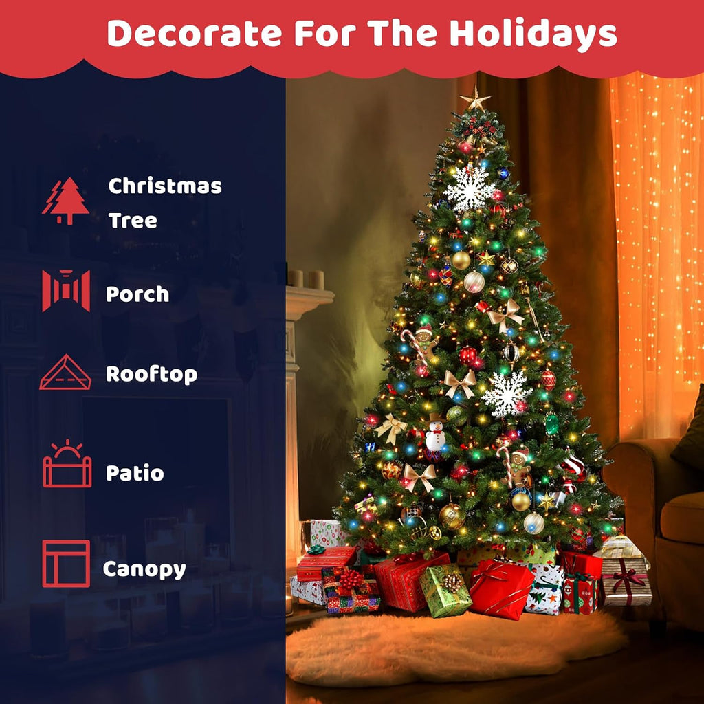 Christmas Tree String Lights 338ft 1000 LED Waterproof with 12 Modes, Twinkle Plug in Fairy Lights for Indoor Xmas