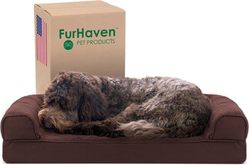 Cooling Gel Dog Bed for Dogs w/ Removable Bolsters & Washable Cover, For Dogs Up to 35 lbs - Quilted