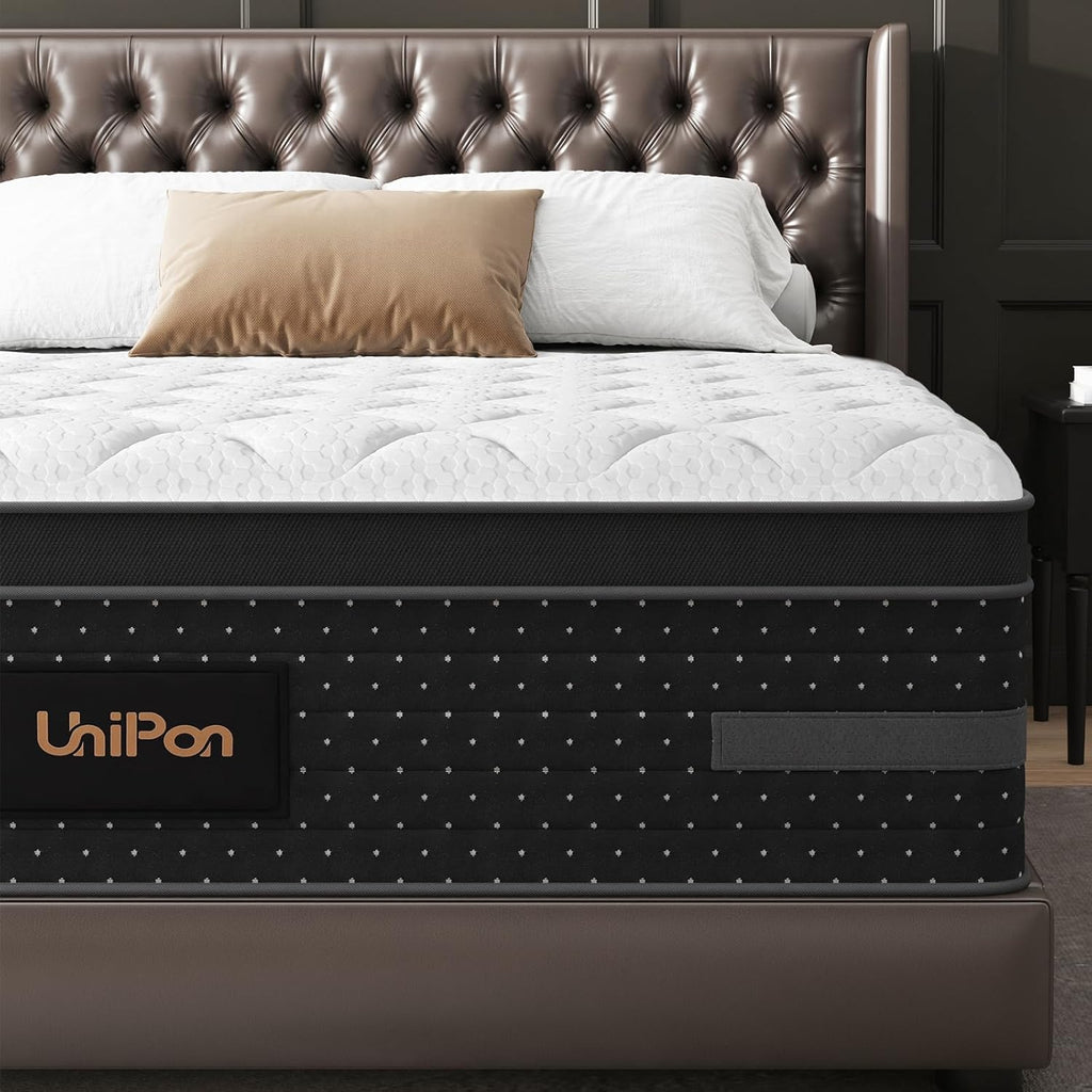 Firm Full Mattress, 14 Inch Hybrid Mattresses with Back & Hip Support | Deep Sleep & Zoned Support, Fiberglass-Free