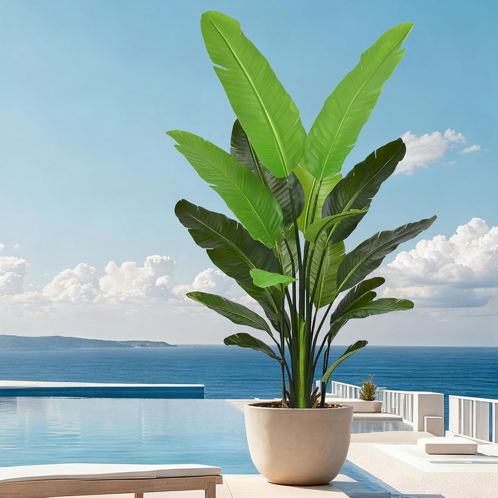 Bird of Paradise Tree 6FT - Tall Faux Plants Indoor with Realistic Trunks & Lifelike Leaves Living Room Office Indoor