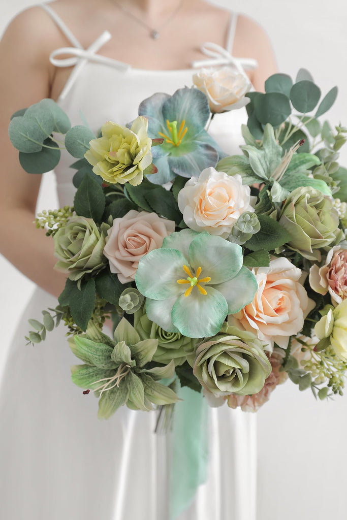 Artificial Flower Combo Fake Peony Rose Silk Flowers for DIY Wedding Bridal Bouquet Centerpieces Arrangements Party