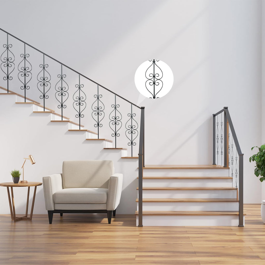 Balusters for Staircase Interior - Stair Railing Spindles, Iron Balusters Banister, Hollow Square, 1/2inch x 44inch