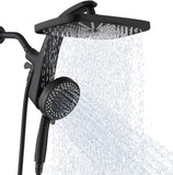 High Pressure Rain Shower Head: Upgrade Shower Heads with Handheld Spray Combo with Fixed Showerhead and 10 Sprays