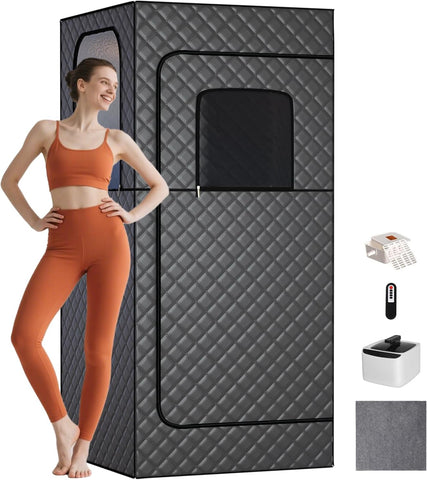 TOREAD Portable Steam Sauna Tent for Home, Full Size Sauna Box Portable Sauna for Home, 9 Adjustable Heat Levels