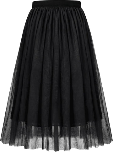 Girls Tulle Skirts A-line Mesh Skirt Long Tutu Skirts for Girls