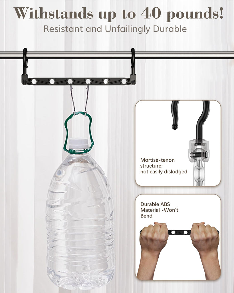 Space Saving Hangers for 144 Clothes, Reinforced Collapsible Hangers