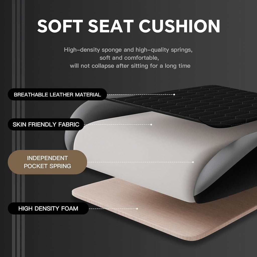 Gaming Chair with Footrest, High Back Gaming Chairs PVC Leather Ergonomic Gamer Chair with Adjustable Headrest Lumbar