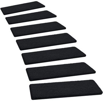 Ultra Plush Carpet 9.5 X 36 Inch Black 2 Pcs