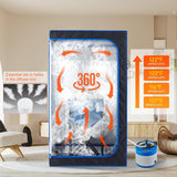 ZONEMEL Personal Portable Steam Sauna, Full Size Sauna Tent, 1500 Watt 4 Liter Steamer with Remote Control, Timer