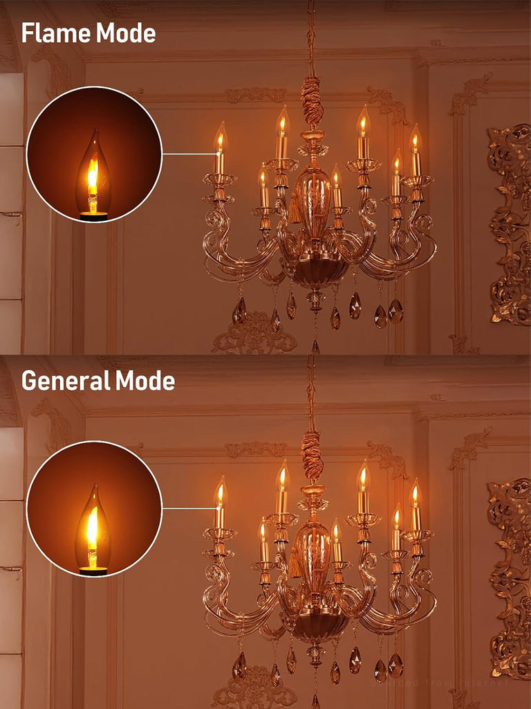 Flame Light Bulbs E12 LED Flickering Fire Bulbs 1800K