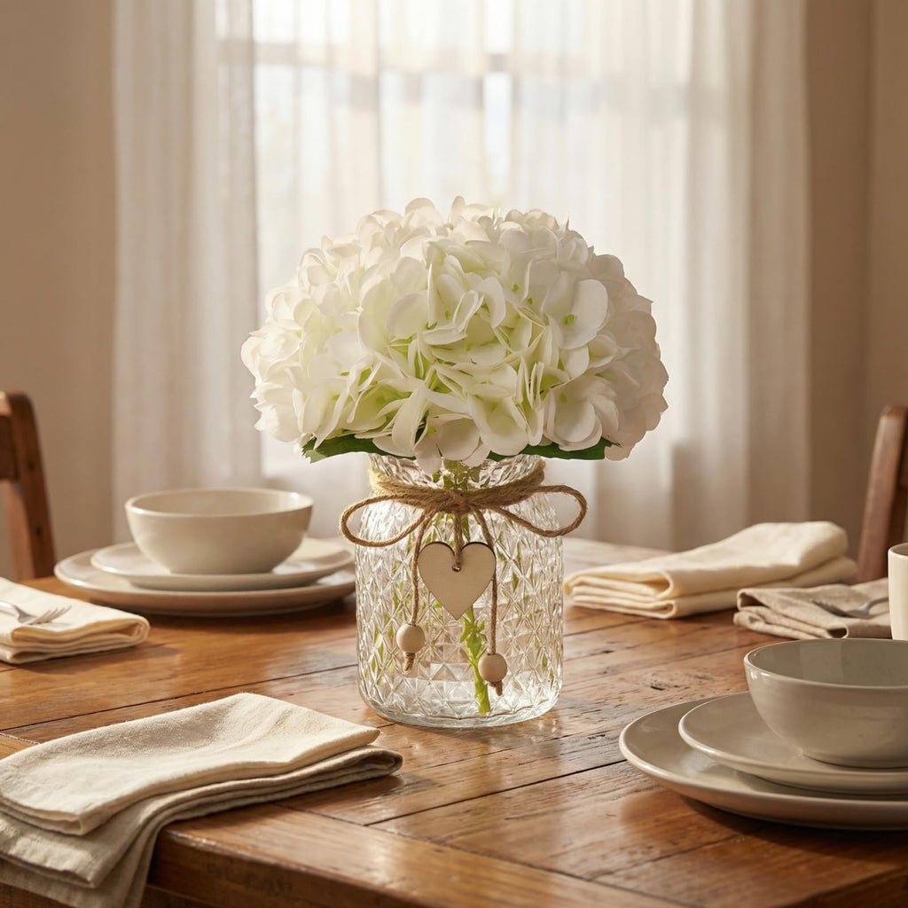Artificial in Vase Silk Fake with Glass Vase Bohemian & Ins Style Faux with Glass Bottle Set Bathroom Decoration