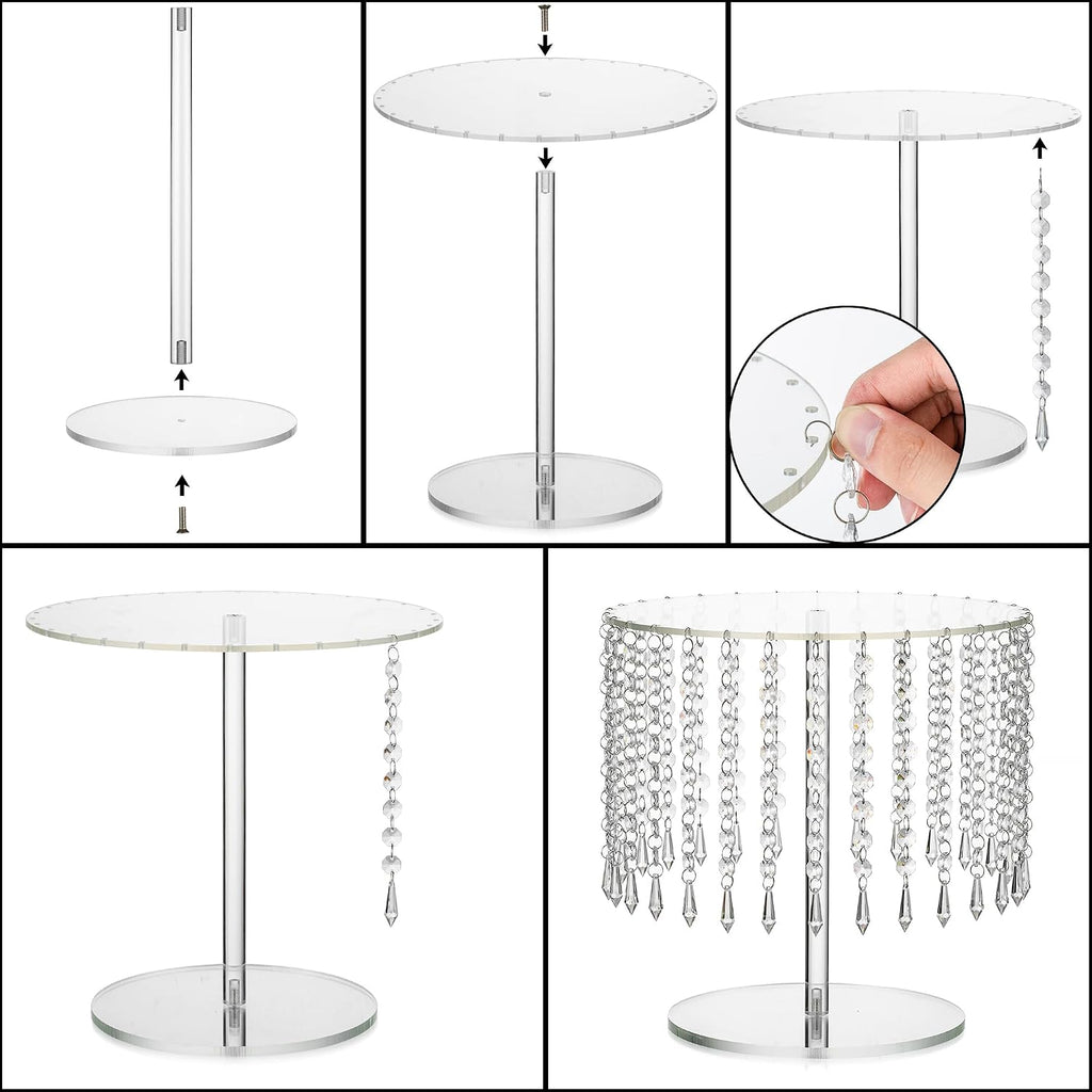 Acrylic Cake Stand Round: Cupcake Stands 12.2in Diameter Clear Afternoon Tea Dessert Display Cup Cakes Serving Plate