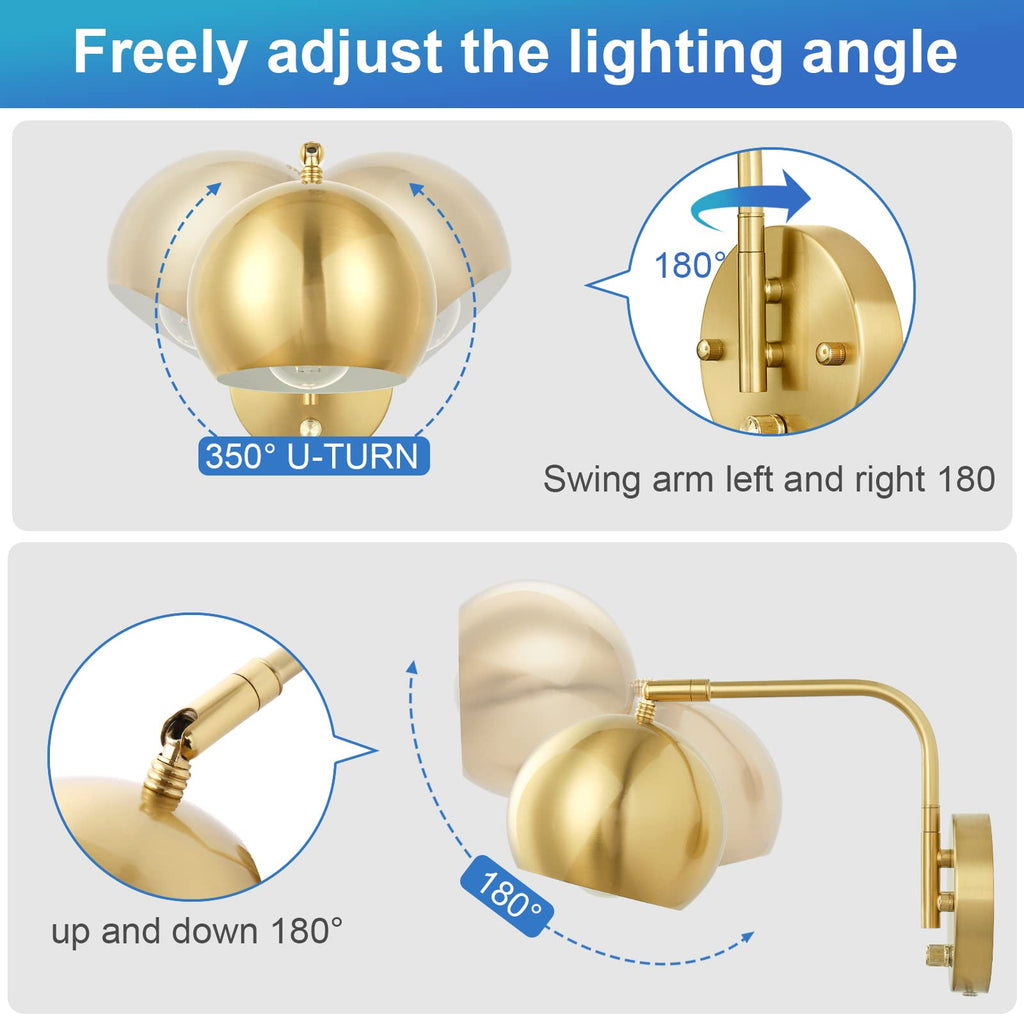 Wall Sconce with Remote Control, Plug in Wall Sconces Dimming 0-100% and Adjustable Color Temperature