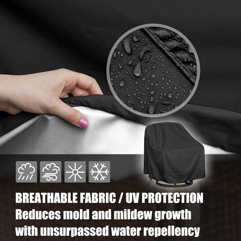 4 Pack, Waterproof Outdoor Swivel Chair Cover