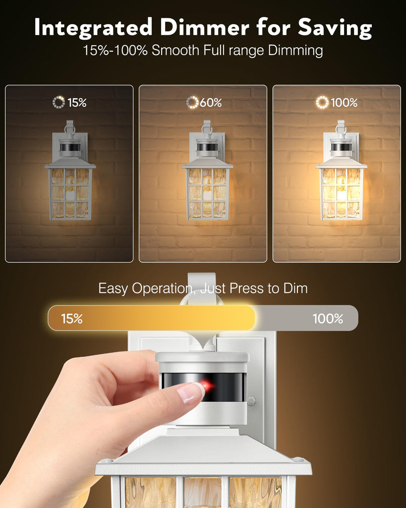 Motion Sensor Outdoor Porch Lights Wall Mount, Anti-Rust, Waterproof