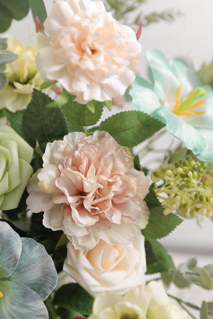 Artificial Flower Combo Fake Peony Rose Silk Flowers for DIY Wedding Bridal Bouquet Centerpieces Arrangements Party