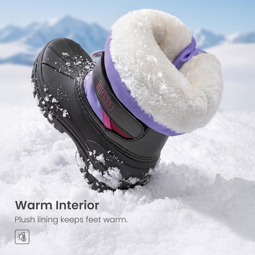 Boys Girls Snow Boots Kids Winter Faux Fur Booties