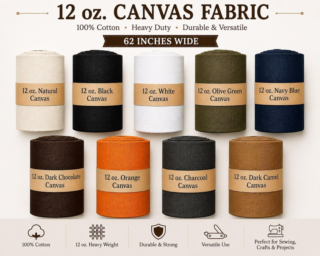 Designz Orange Cotton Duck Canvas 12oz - 62" Wide Fabric by The Yard - Heavy Duty, Durable for Upholstery, Crafts