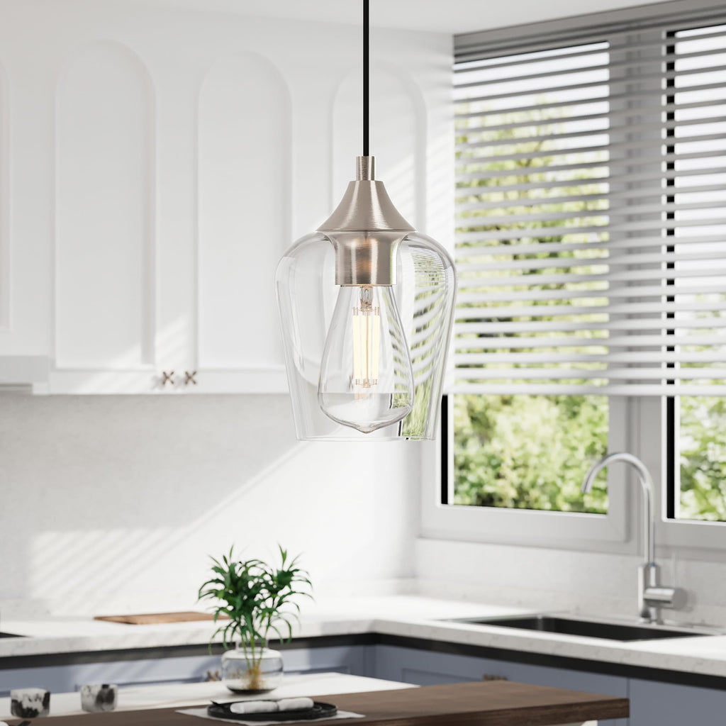 Nickel Pendant Light Island, Set of 3