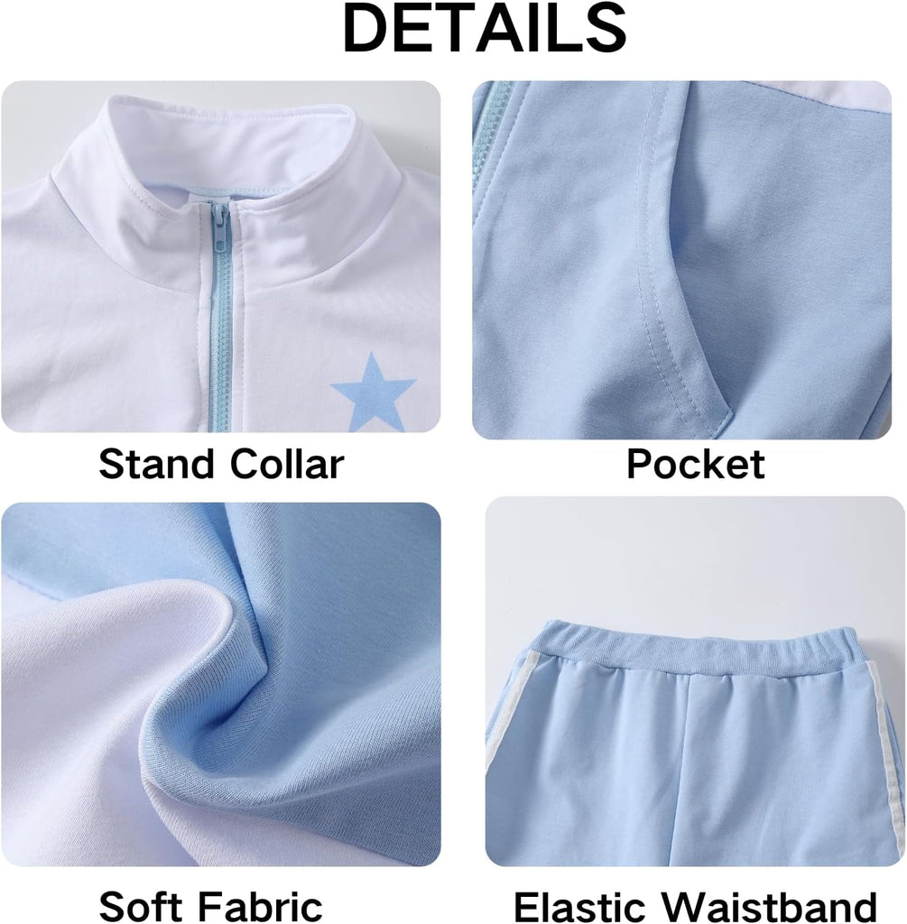 2 Piece Tracksuit Set Zip Up Jacket & Pants Sweatsuit Fall Winter Outfits