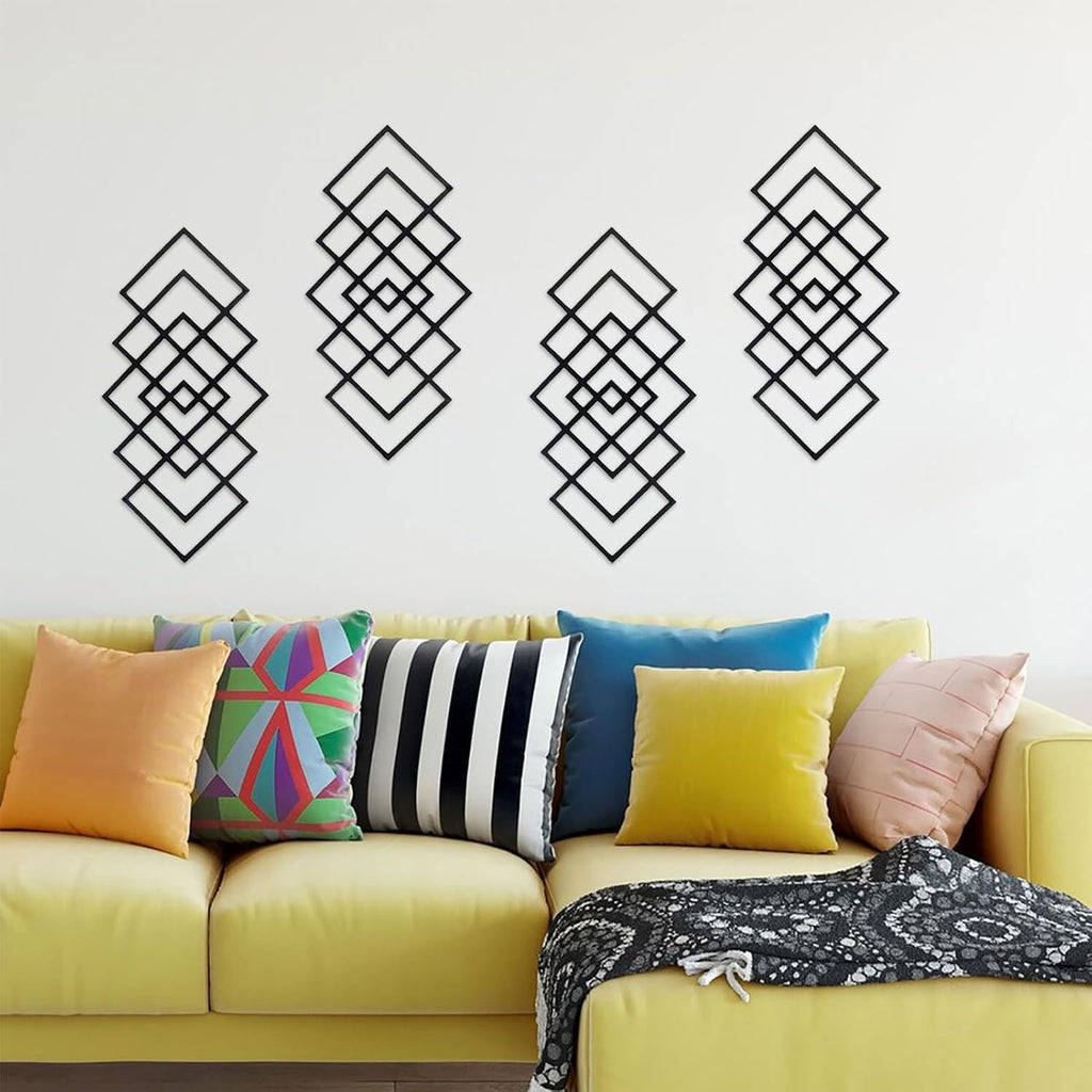 Metal Wall Decor Art, Modern Abstract Sculpture - Set of 2