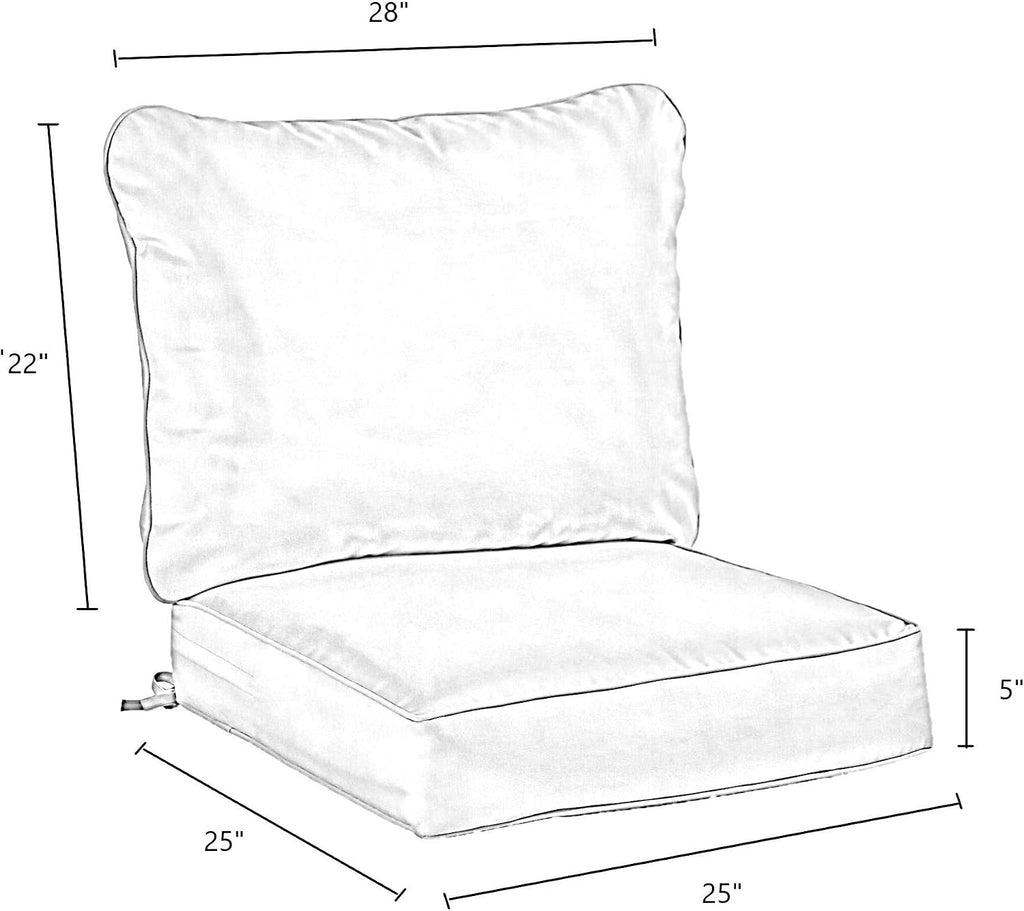 Baltic Paisley 2-Piece Outdoor Deep Seat Cushion Set