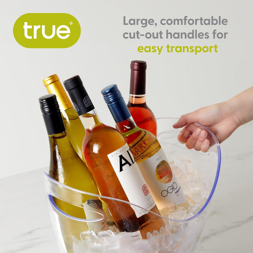 Chill Acrylic Ice Buckets for Parties and Drinks, 2.11 Gallons (8 Liters) Wine Beer Champagne Bucket, Beverage Tubs