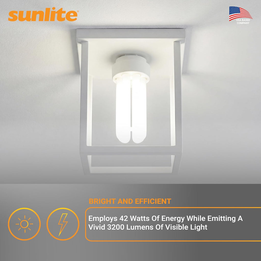 Compact Fluorescent Plug-in Triple Tube Light, 42 Watts, 4-Pin GX24Q4 Base, 3200 Lumens, 6500K
