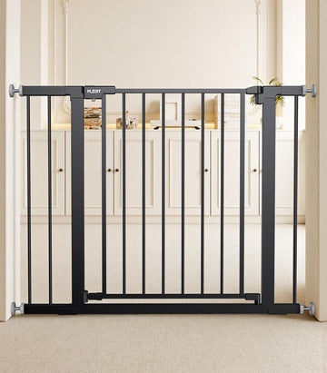 29.5-40.5" Baby Gate for Stairs, Dog Gate for Doorways, Walk Thru Auto Close Metal Baby Safety Gate for The House