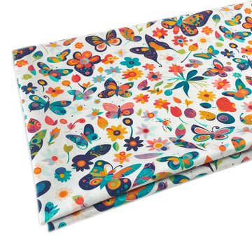 100% Cotton Fabric Butterfly Design by The Yard for Quilting Sewing Crafting