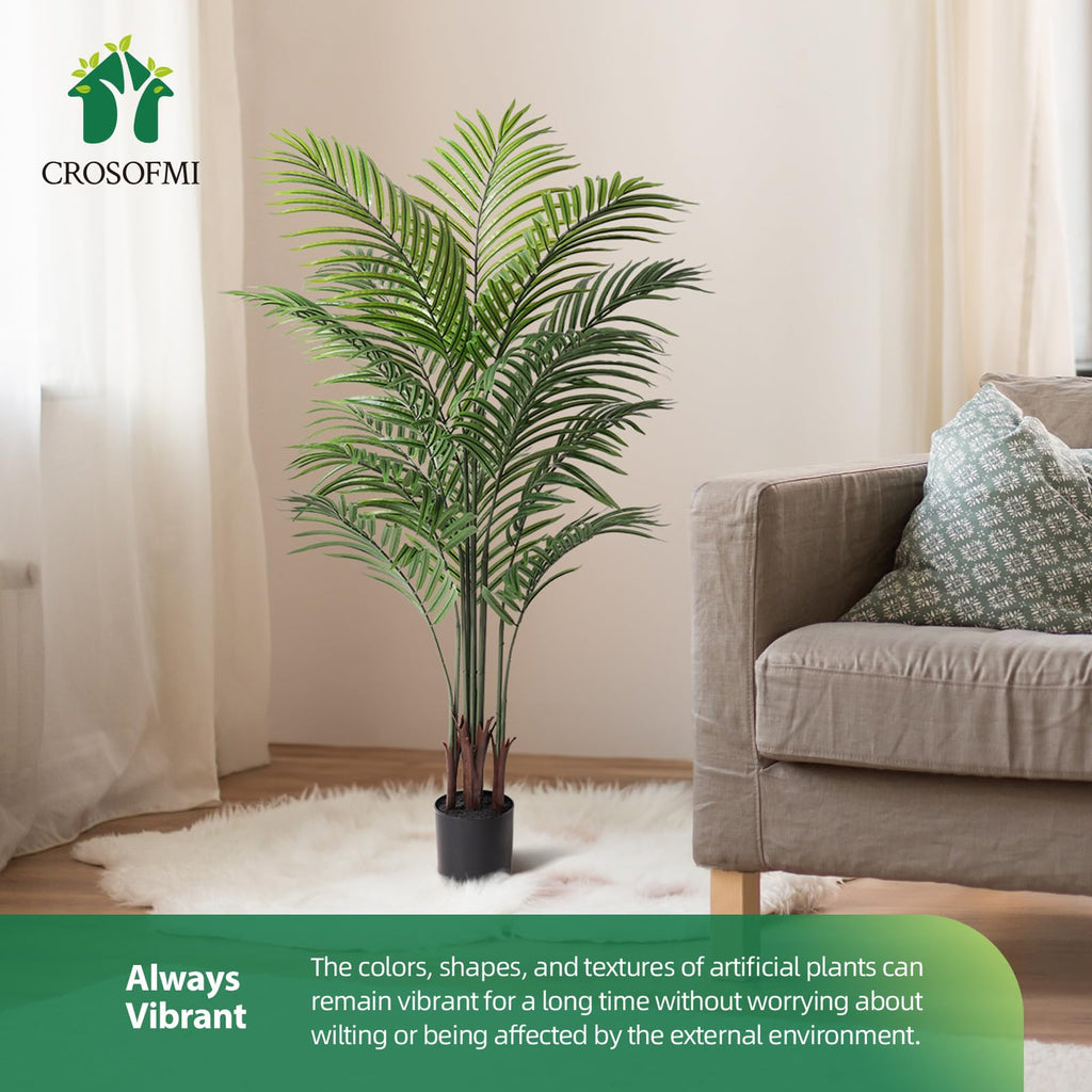 5FT Artificial Areca Palm Tree, 13 Leaves, 1 Pack