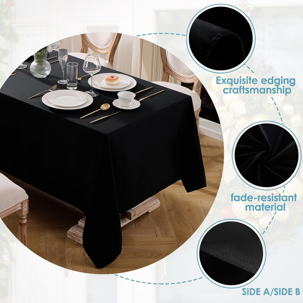 Everyday Series Rectangle Tablecloth 60" x 102" 10 Pack Black