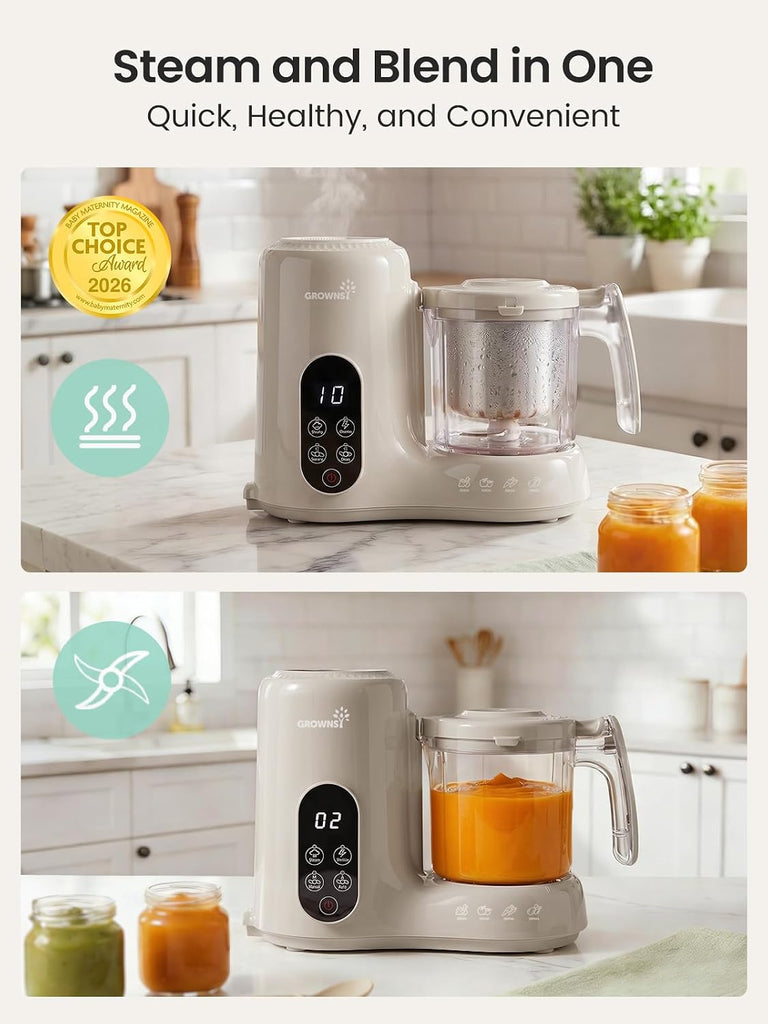 Baby Food Maker with Stainless Steel Steam Basket,Steamer & Blender