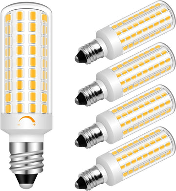E11 T4 Candelabra Bulbs Dimmable 5W 120V Warm White 3000K 5-Pack