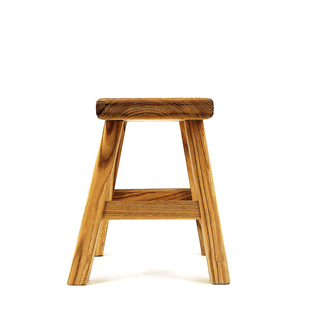 Handmade Solid Wood Stool Milking10 Height Wooden Step Stool Simple Wooden Viking (12" Long 6" Wide)