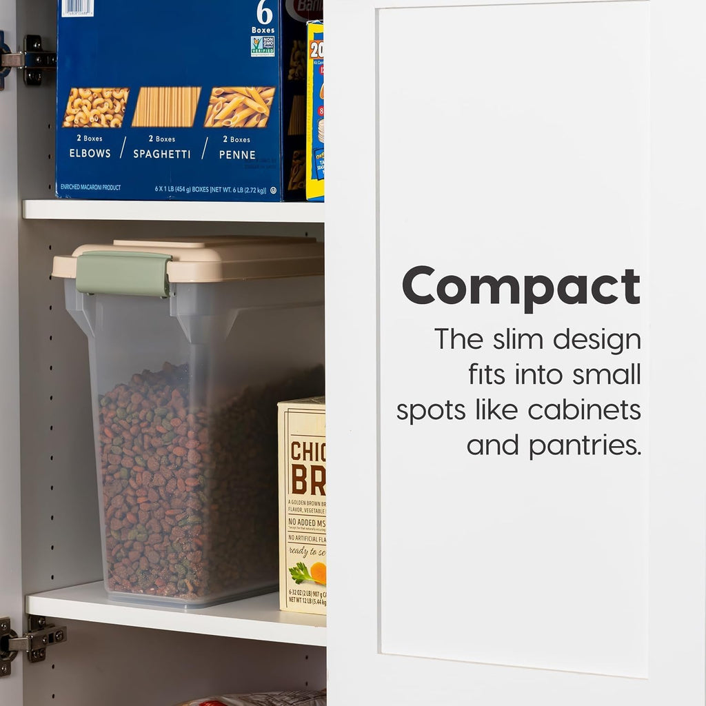 USA Dog Food Storage Container, Up to 13 lbs, Almond, Made in USA