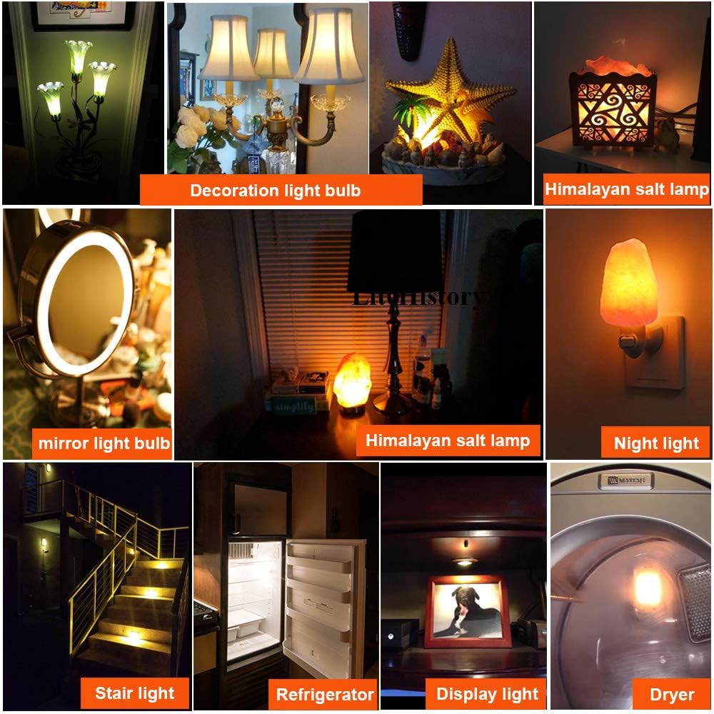T22 T7 E12 Bulb,Night Light Bulbs,for Himalayan Salt Lamp,2700K